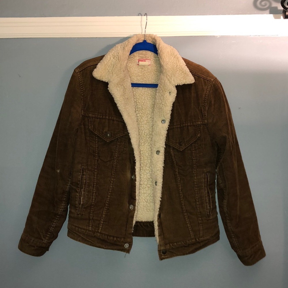 Brown Corduroy Levi’s Jacket with Sherpa